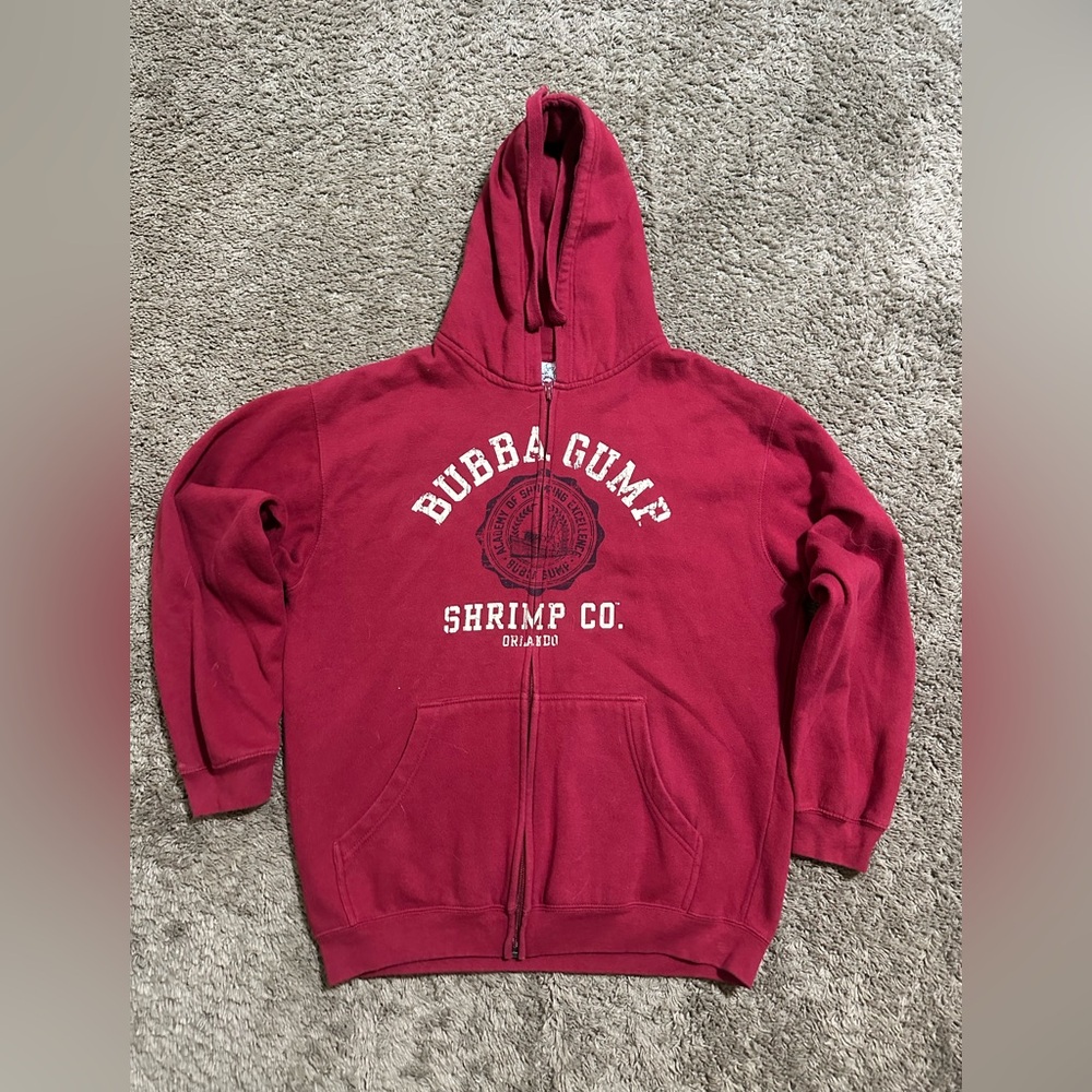 Vintage Bubba Gump Shrimp Co “triple red” hoodie 00s size medium